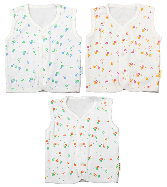 Newborn soft cotton t-shirt for baby boy & baby girl pack of 3 pcs. ( Sleeveless ) - FAVISM