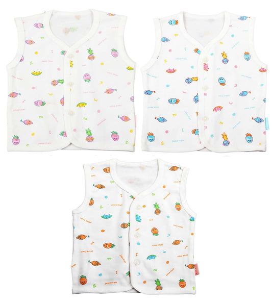 Newborn soft cotton t-shirt for baby boy & baby girl pack of 3 pcs. ( Sleeveless ) - FAVISM