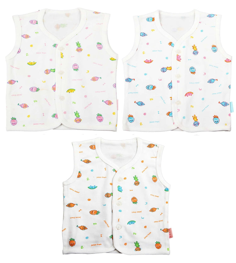 Newborn soft cotton t-shirt for baby boy & baby girl pack of 3 pcs. ( Sleeveless ) - FAVISM