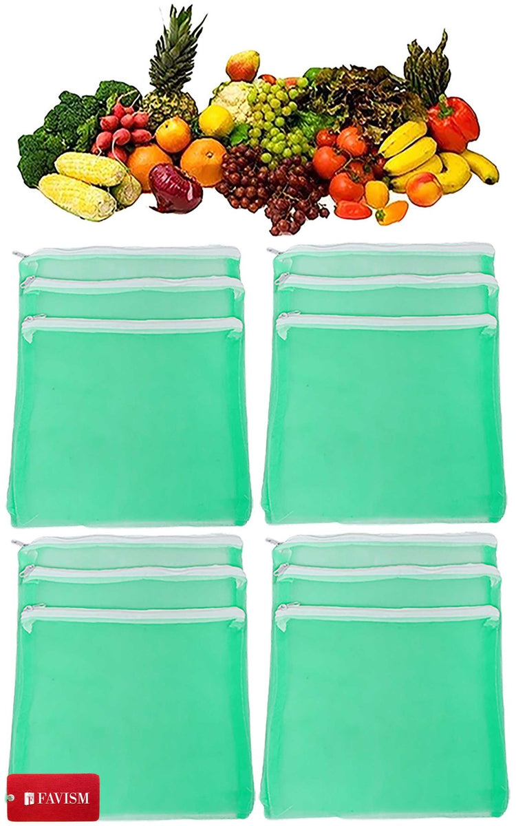 Reusable fruits bags | vegetables grocery bags pack of 12 pcs. - FAVISM