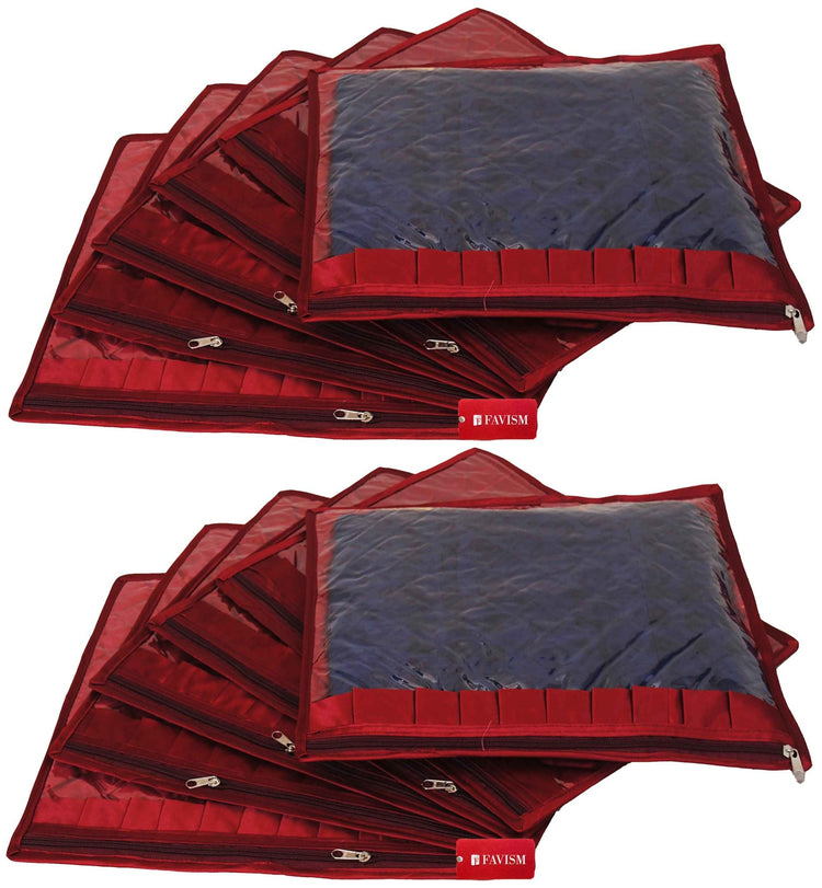 Satin single saree cover | garment cover combo pack of 12 pcs. - FAVISM